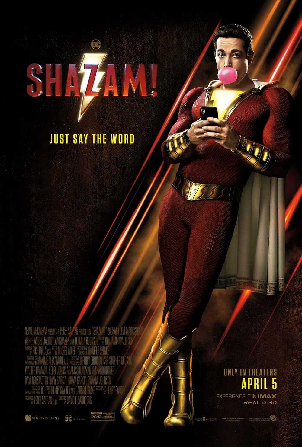 Shazam! movie poster located on MR. X website.
