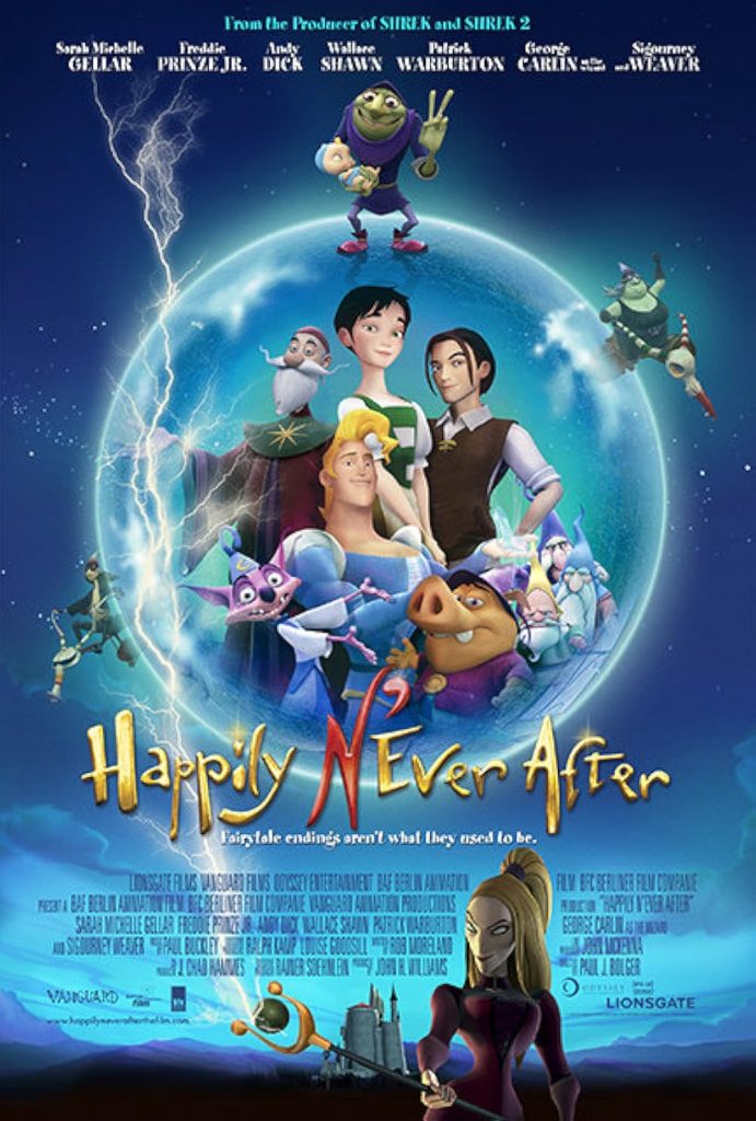 Happily N'Ever After movie poster located on MR. X website.