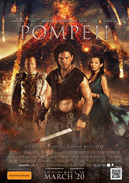 Pompeii movie poster located on MR. X website.