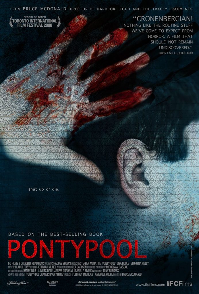 Pontypool movie poster located on MR. X website.