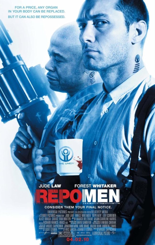 Repo Men movie poster located on MR. X website.