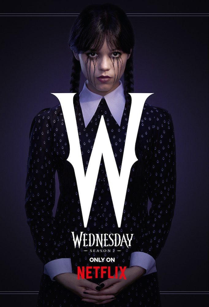 Wednesday: Season 2 TV series poster located on MR. X website.