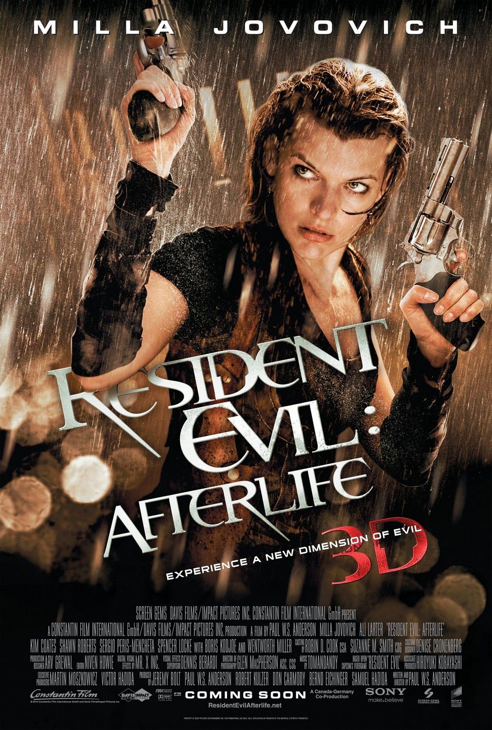 Resident Evil: Afterlife movie poster located on MR. X website.