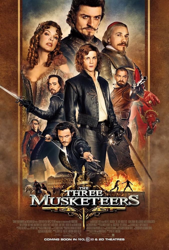 The Three Musketeers movie poster located on MR. X website.